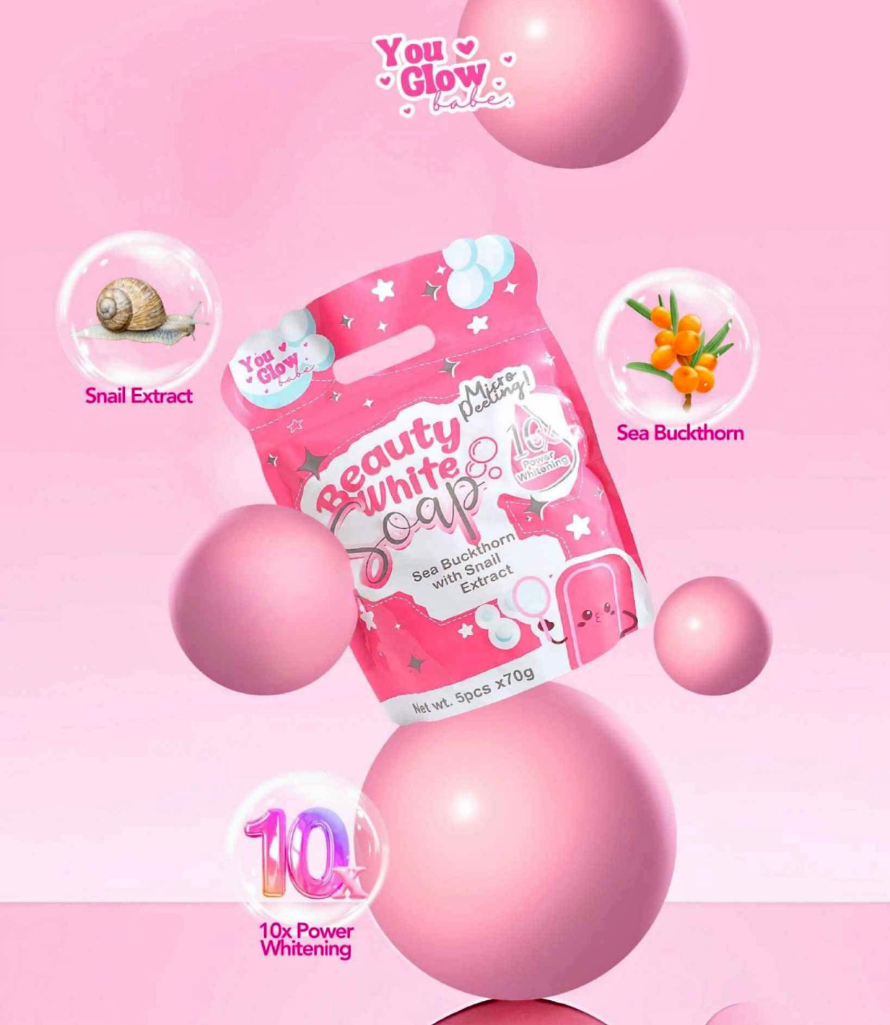 You Glow Babe Beauty White Soap 5 Bars x 70g