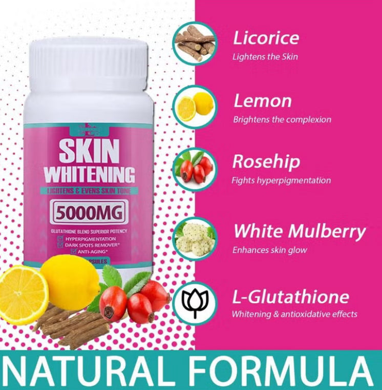Skin Whitening and Lightening capsules 5000mg