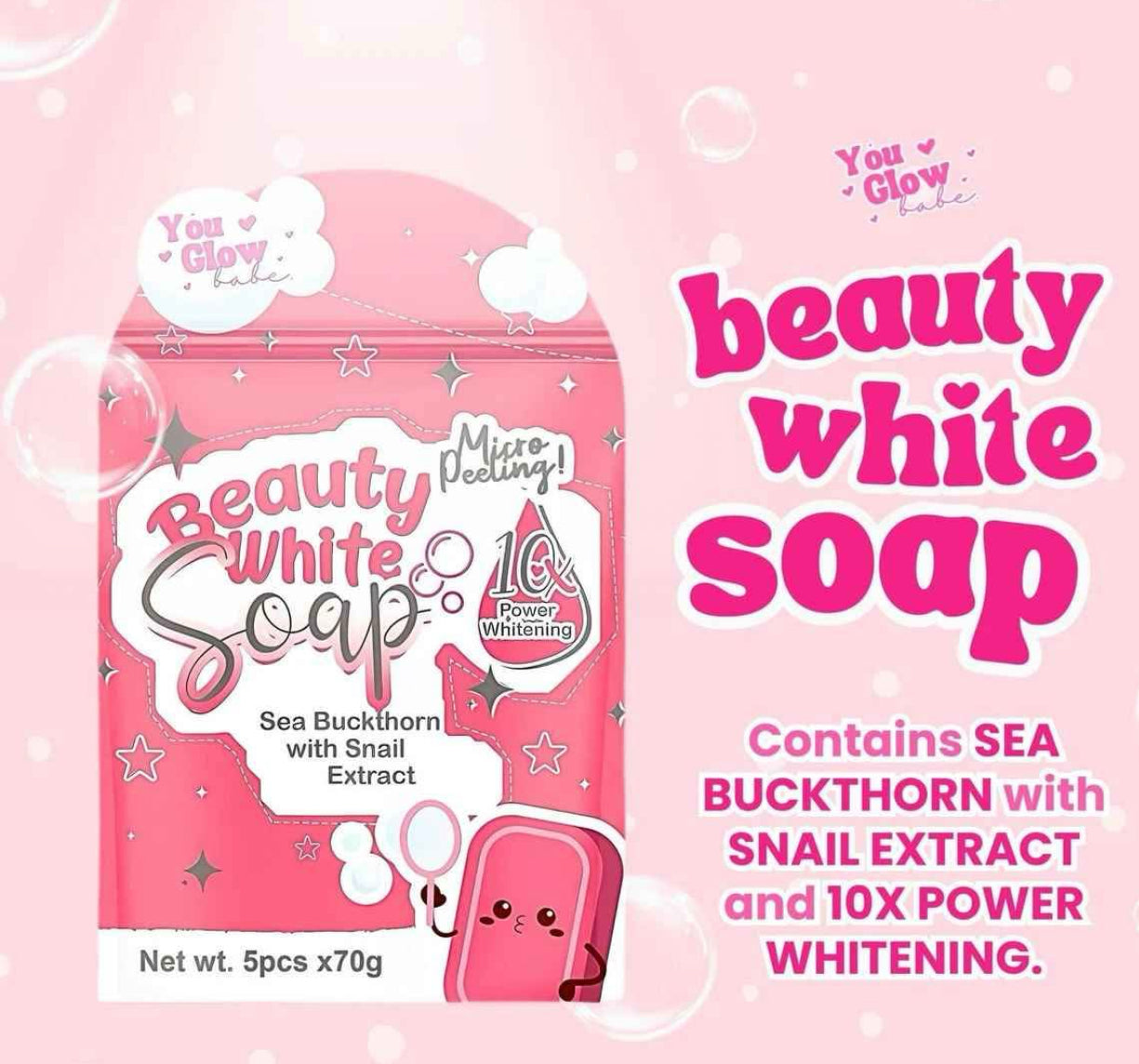 You Glow Babe Beauty White Soap 5 Bars x 70g